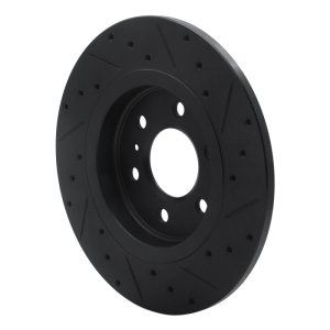 Buick Terraza Brake Rotor (1) - Rear Left - R1 Concepts - Drilled & Slotted - Black - `06-`09